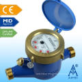 MID Certificated Multi Jet Dry Type Brass Water Meter